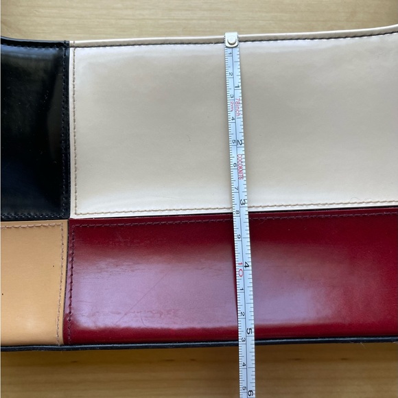 Colorblock Patent Leather Baguette Shoulder Bag - Picture 3 of 14